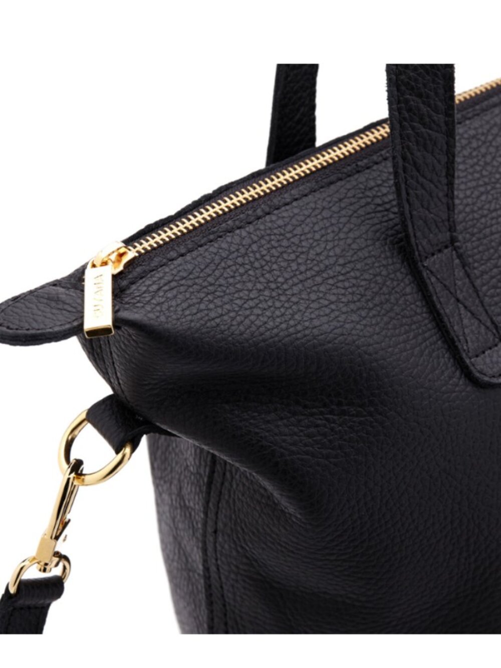 Cuyana Cuyana Leather Zippered Tote in Black Pebbled Leather - Picture 4 of 12